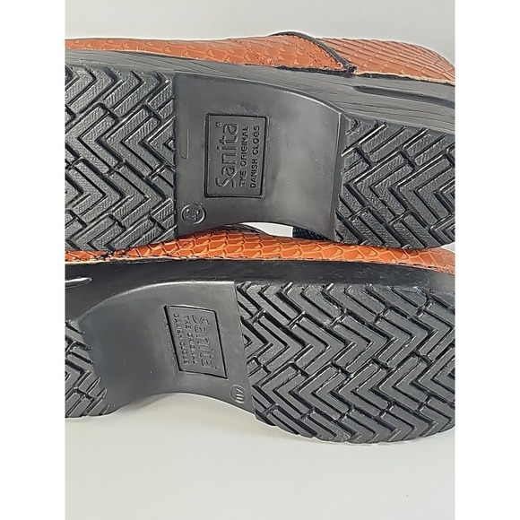 SANITA THE ORIGINAL DANISH CLOGS Comfort Clog Brown Animal Print Sz 9.5-40 - Picture 13 of 14